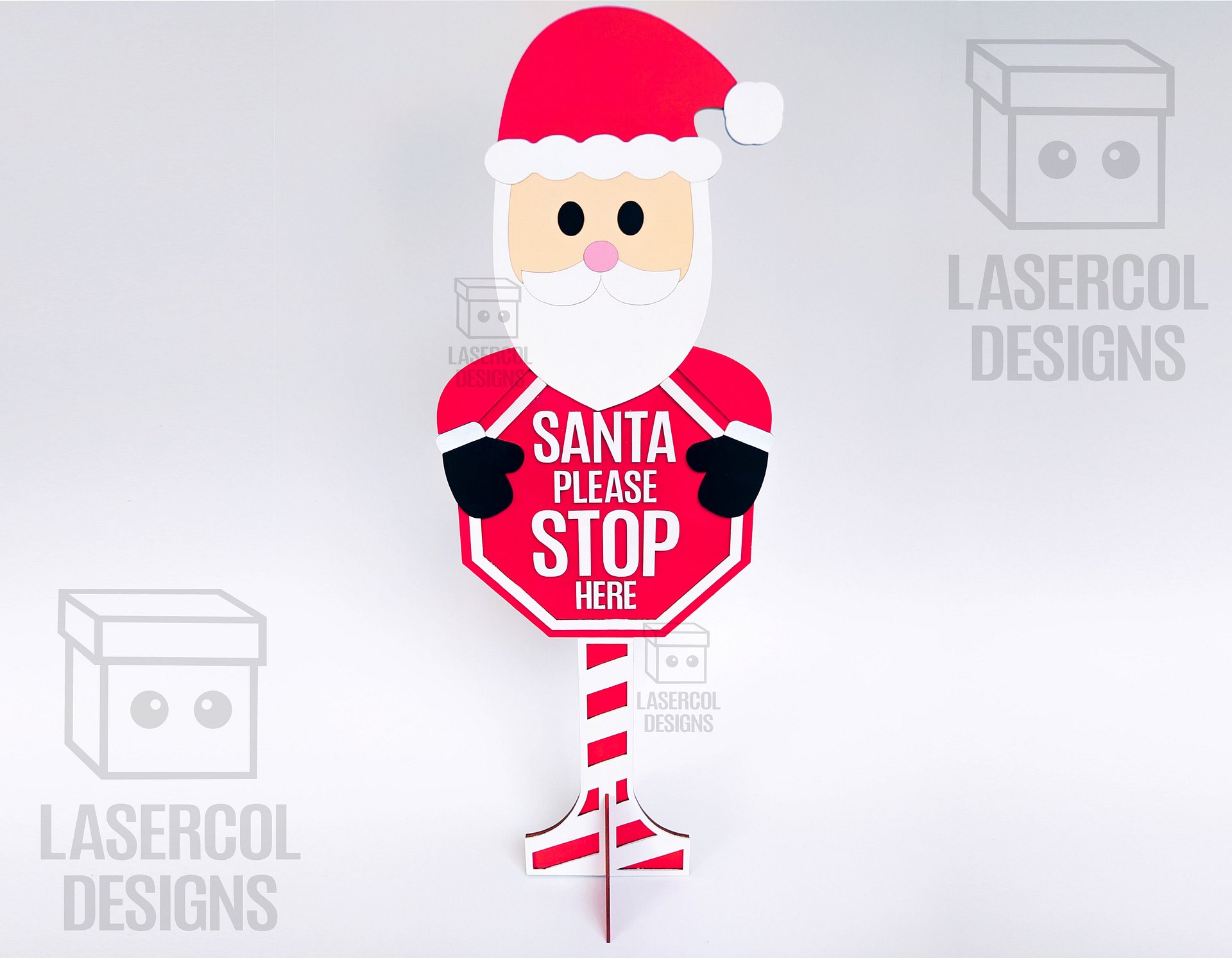 Santa Please Stop Here Signs Bundle - Laser Cut Files product image (2)