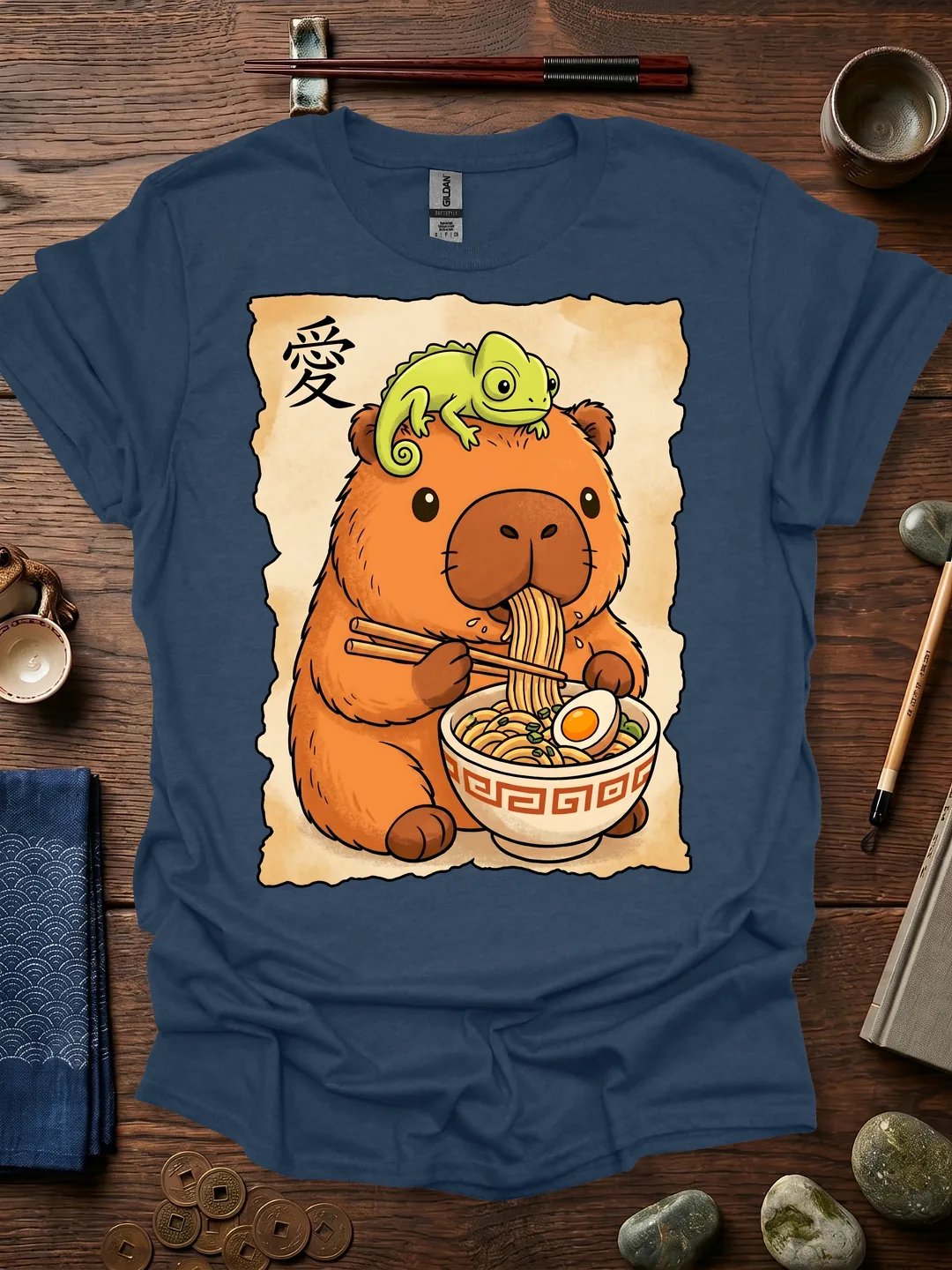 Chubby Capybara Ramen T-Shirt product image (1)