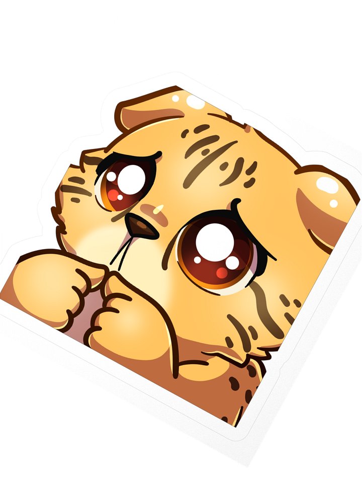 Shy Cheetah Sticker product image (6)