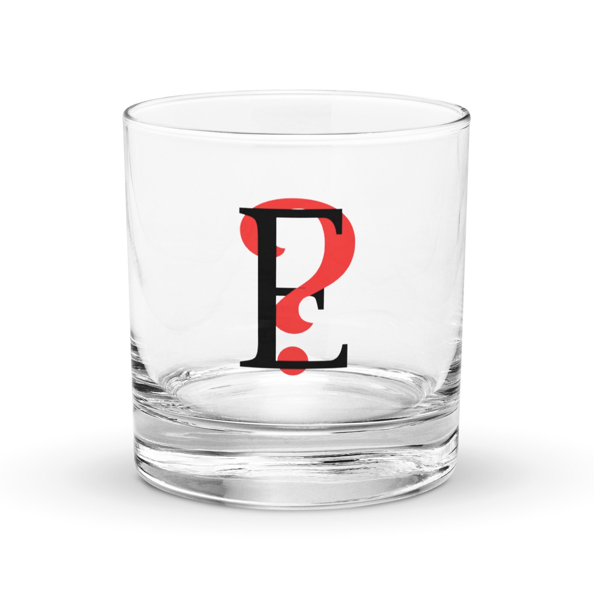 Question Mark Logo Rocks Glass product image (1)