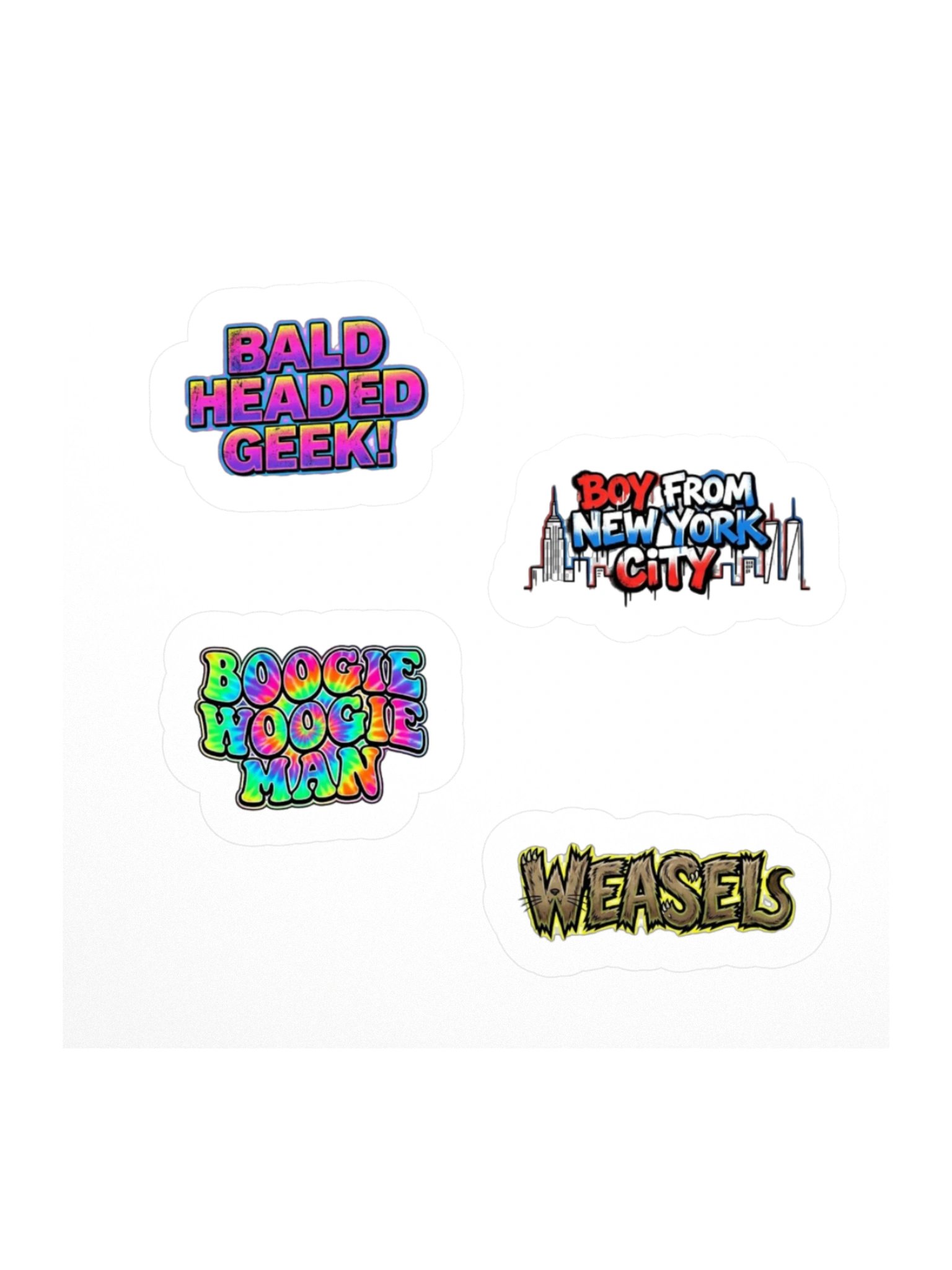 Jimmy Valiant 80s Kiss Cut Sticker Set product image (1)