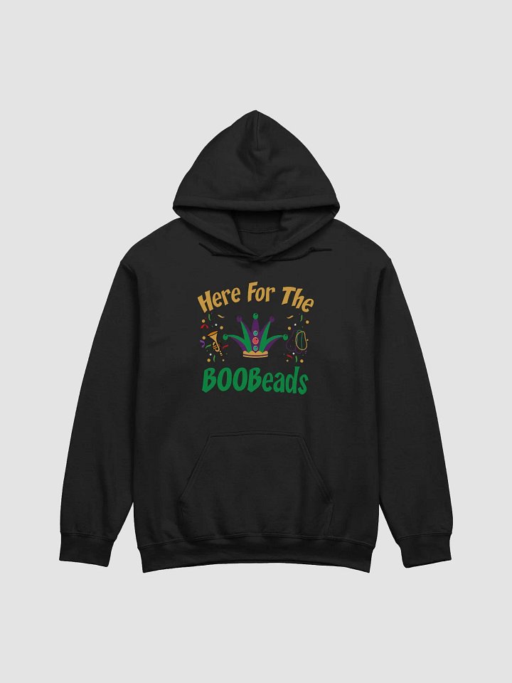 "Here For The BOOBeads" Mardi Gras Hoodie product image (1)