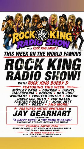 NEW THIS WEEK ON THE ROCK KING RADIO SHOW! 

Rock King Bobby D is back with another killer lineup featuring Mötley Crüe, Dokk...