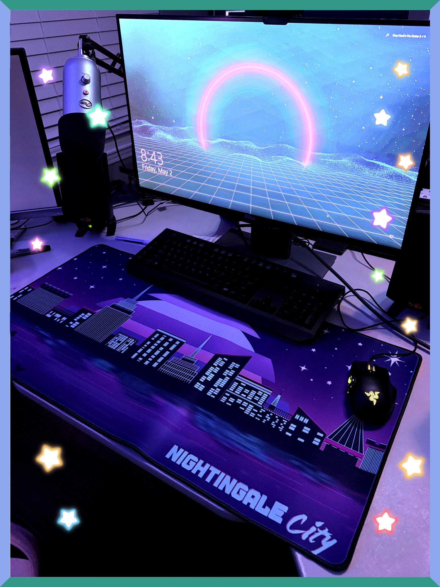 Nightingale City - 15.5" x 31.5" Desk Mat product image (1)