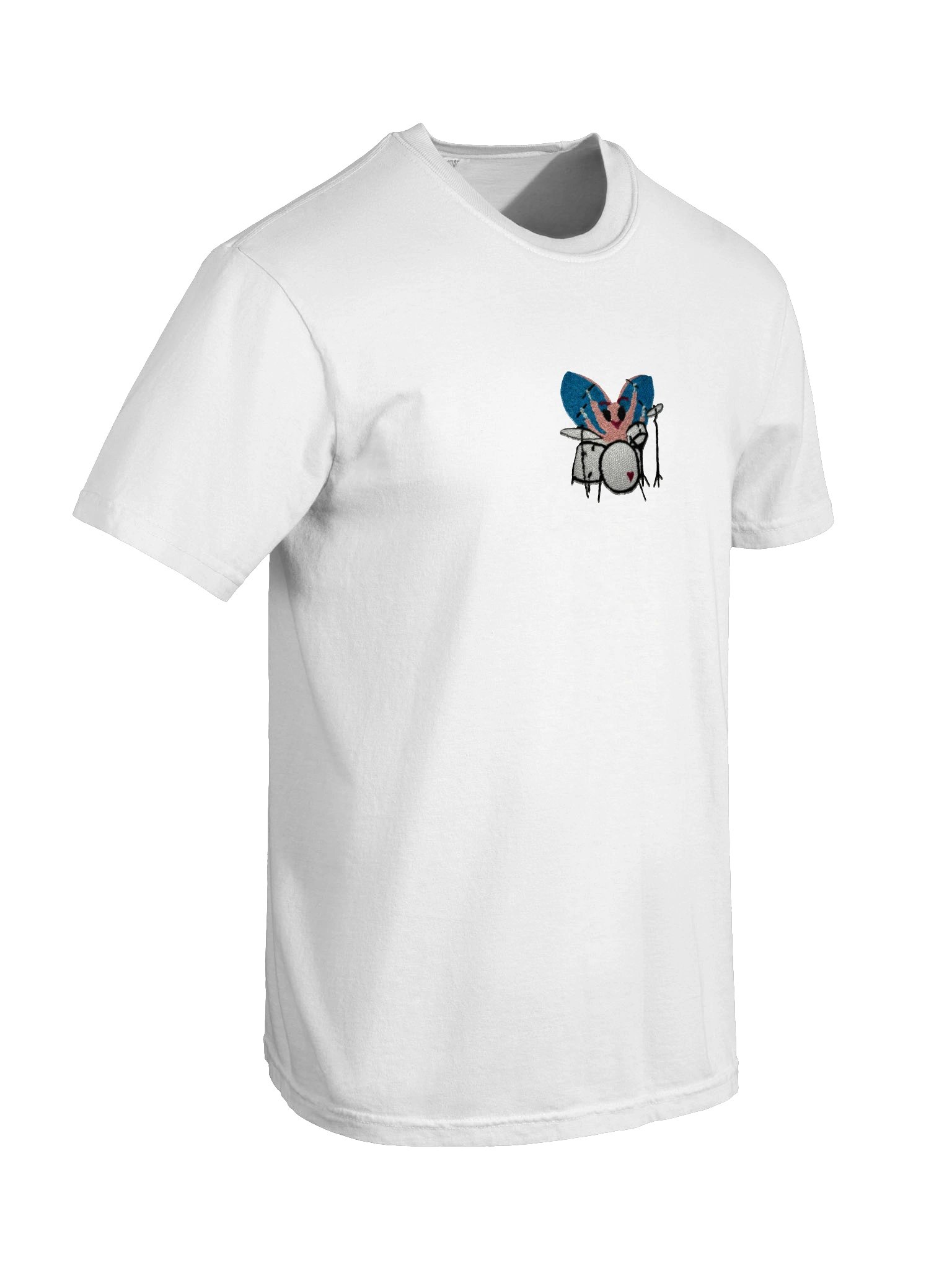 Bug Band Adult Unisex Embroidered Tee Centered PinkBug product image (6)