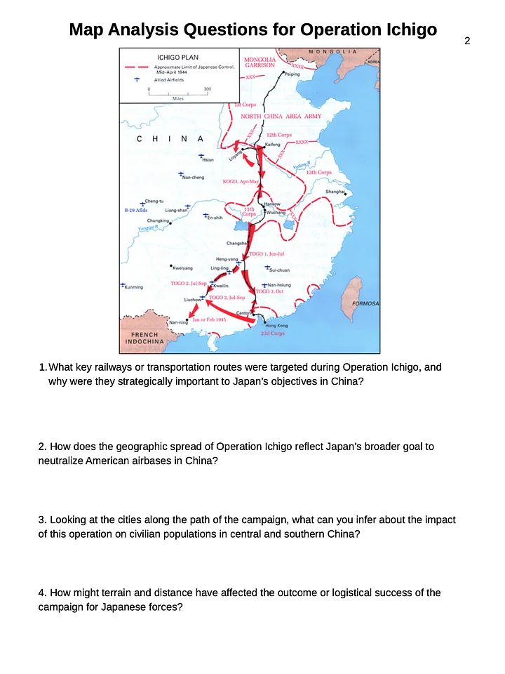 Operation Ichigo History Lesson Plan product image (2)