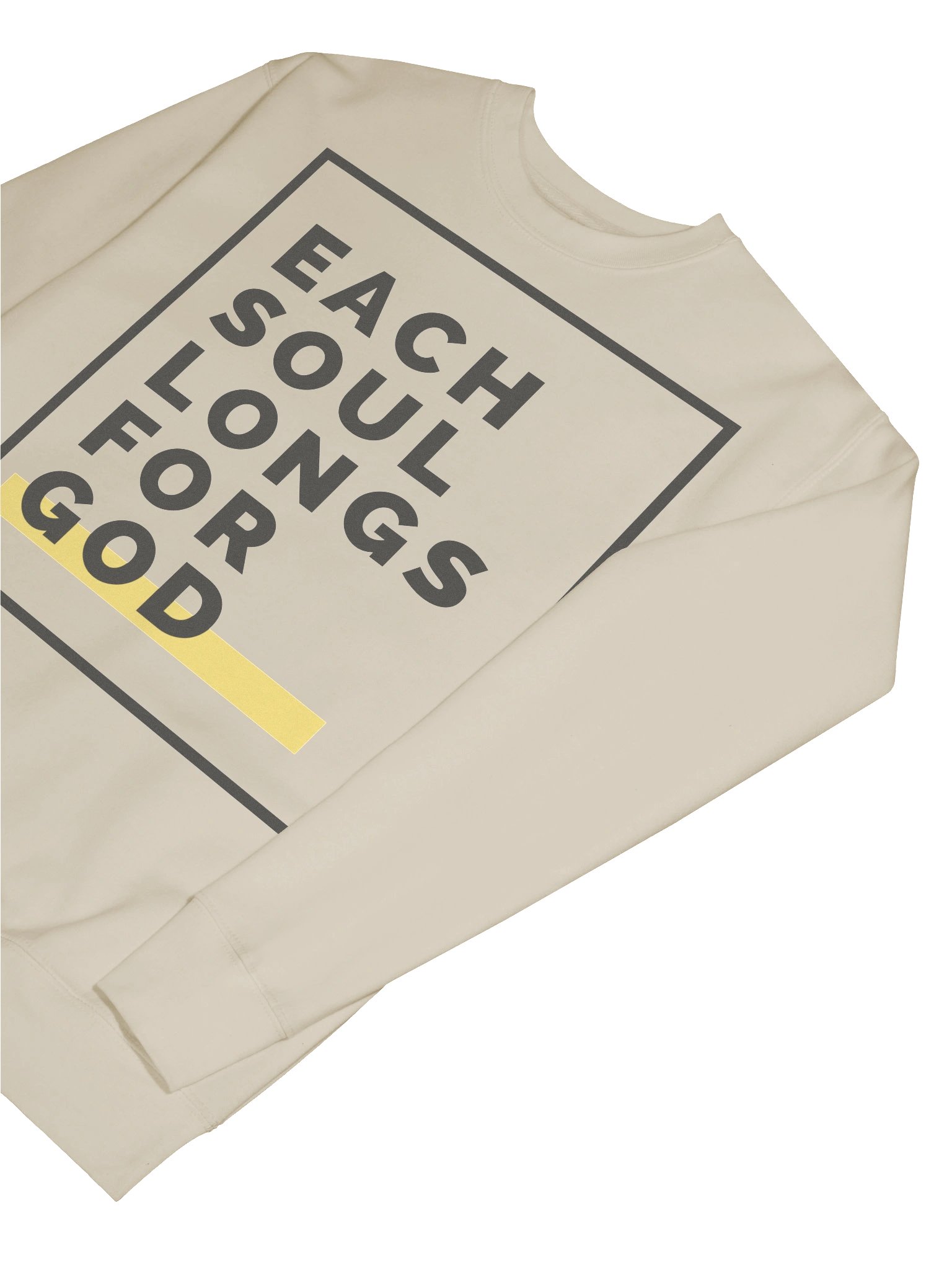 "Each Soul Longs For God" Sweatshirt | Bold Black Print product image (25)