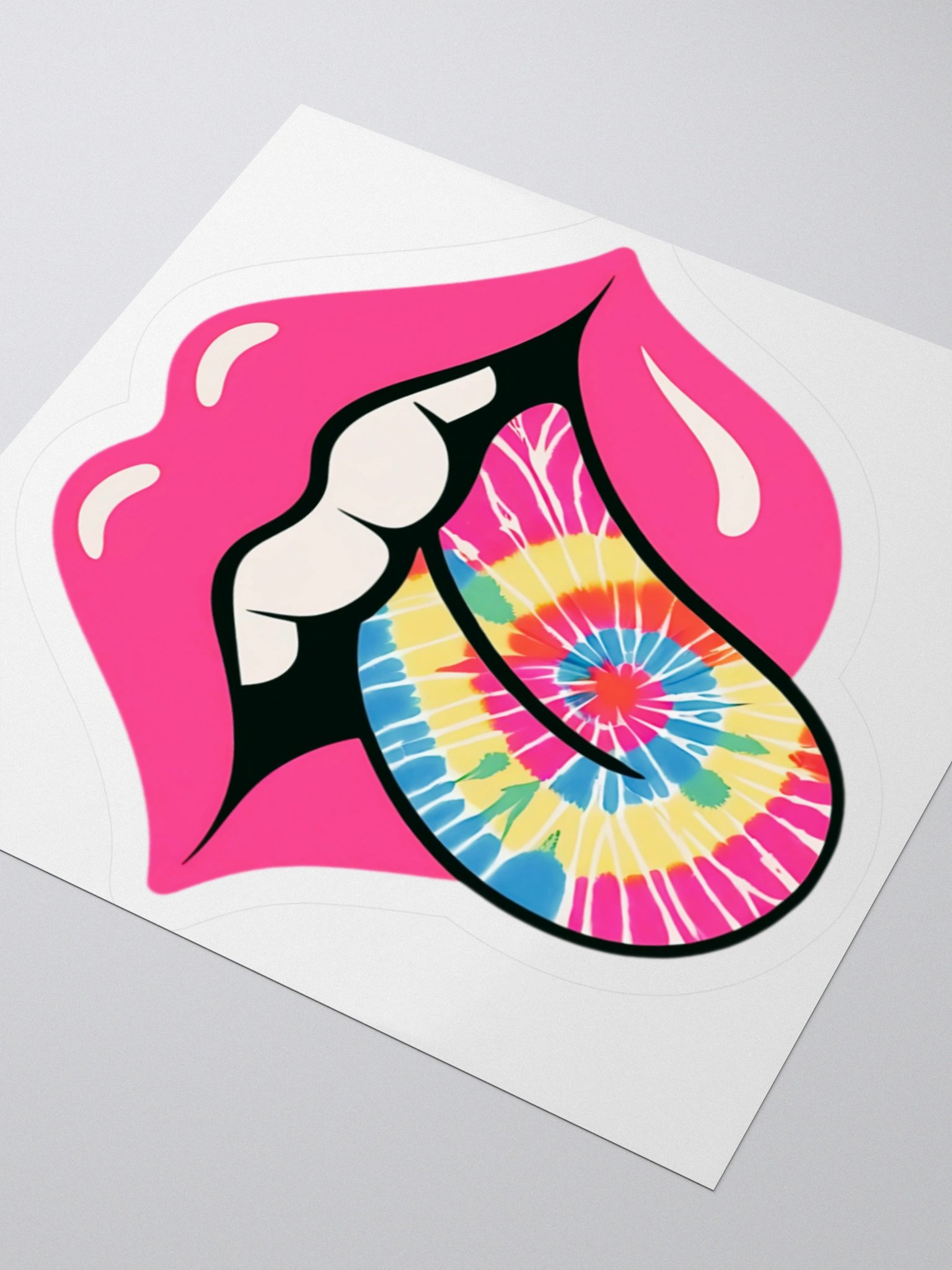 Tie-Dye Tongue Kiss Cut Stickers product image (9)