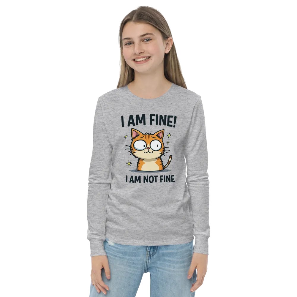 Anxious Kitty Youth Long Sleeve Tee product image (8)