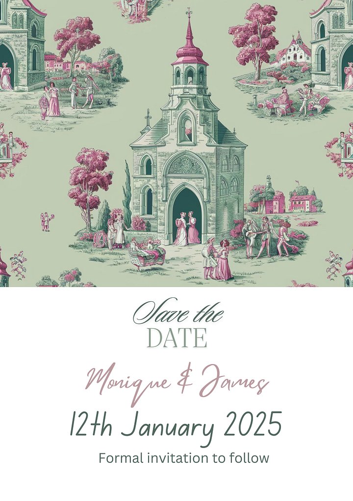 Toile Save the Date Cards product image (2)