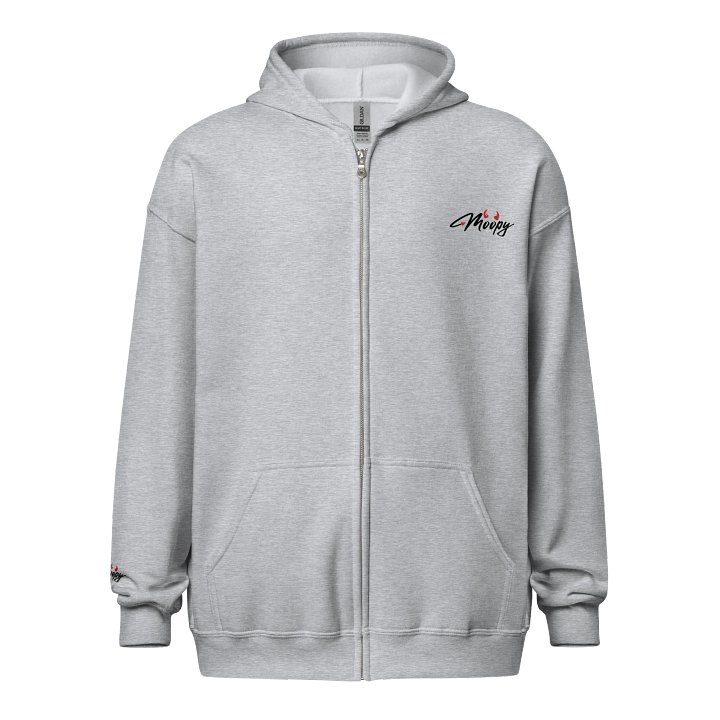 MoopyDevil Zipped Hoodie (White/Grey) product image (1)