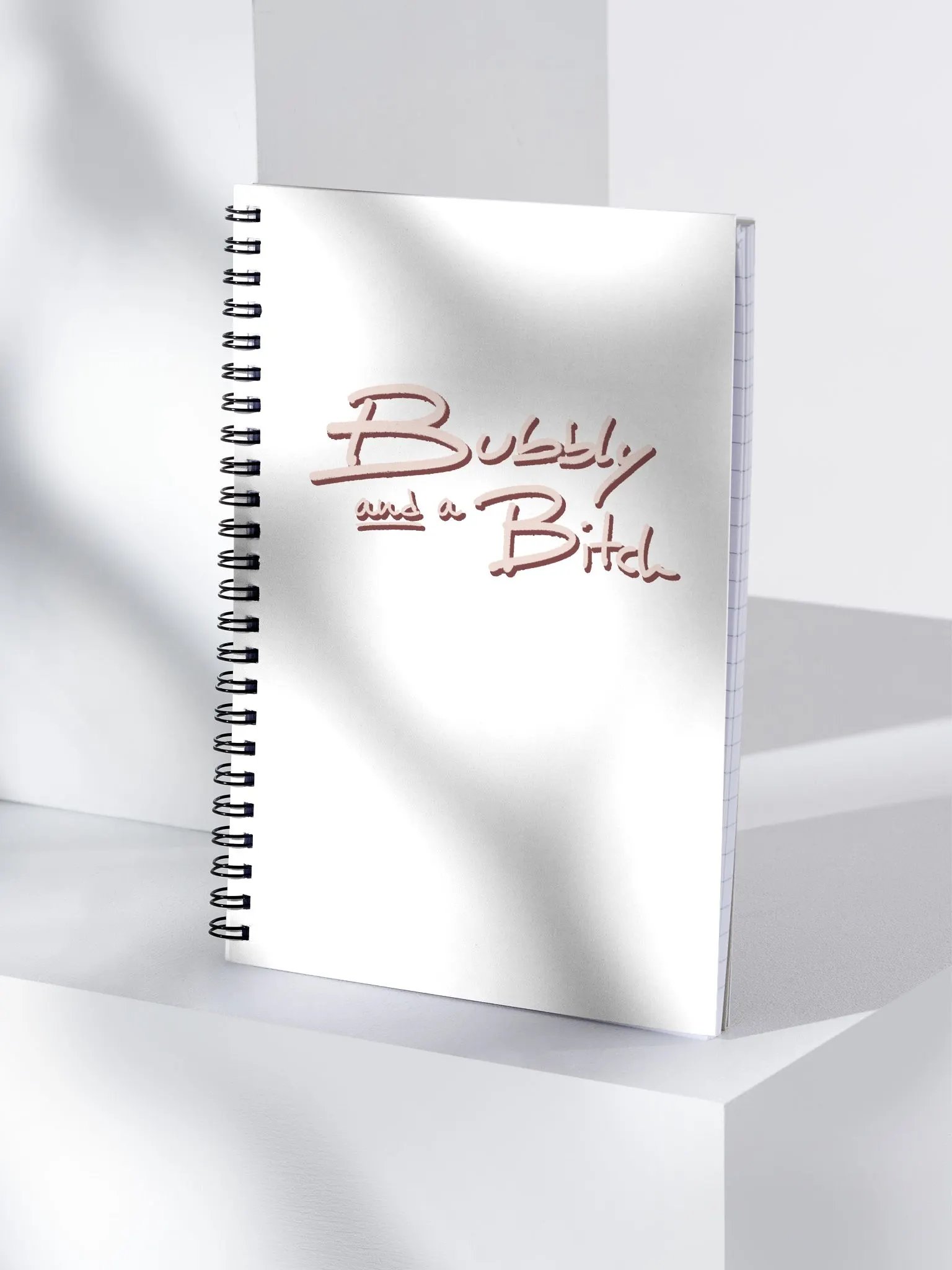 Bubbly and a B*tch (blush shadow design) notebook product image (3)