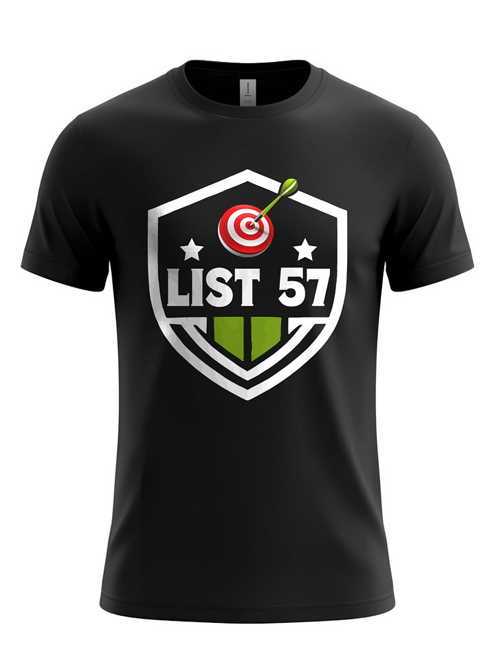List 57 T Shirt Green Shield Target Design Sports Graphic Printed Tee Unisex Casual Athletic Number Shirt Streetwear Black Bold Top product image (1)