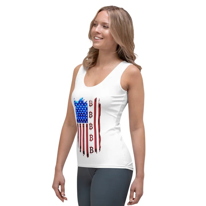 Bitcoin Flag All-Over Print Women's Tank Top product image (2)