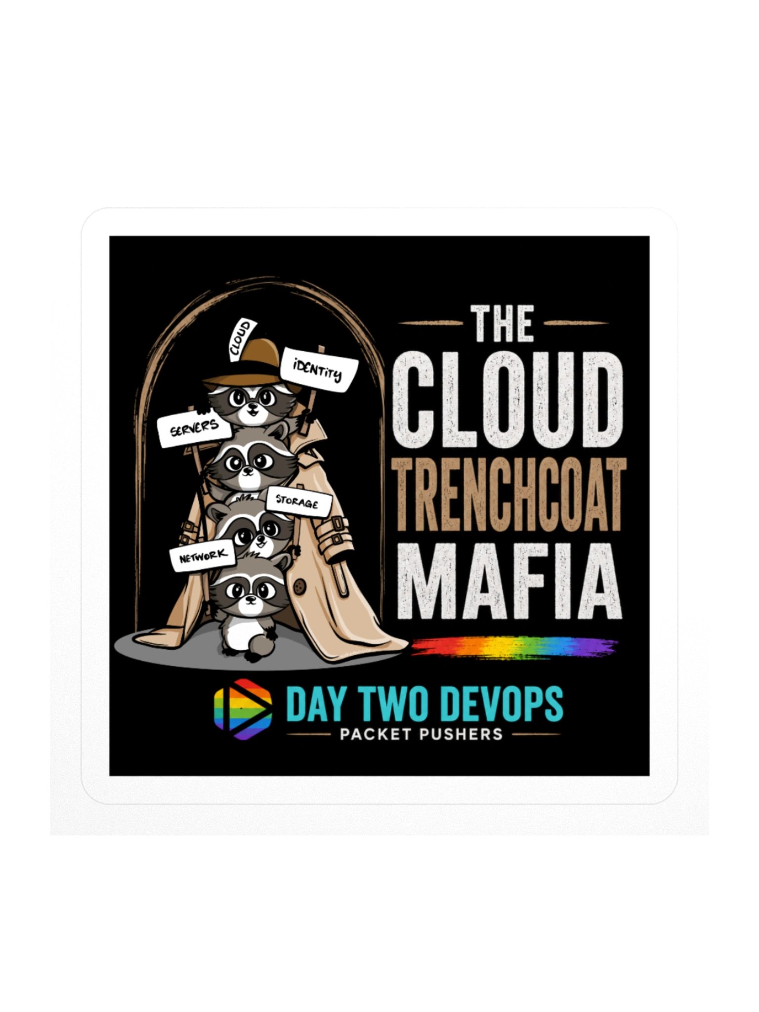 The Cloud Trenchcoat Mafia Kiss Cut Sticker product image (3)