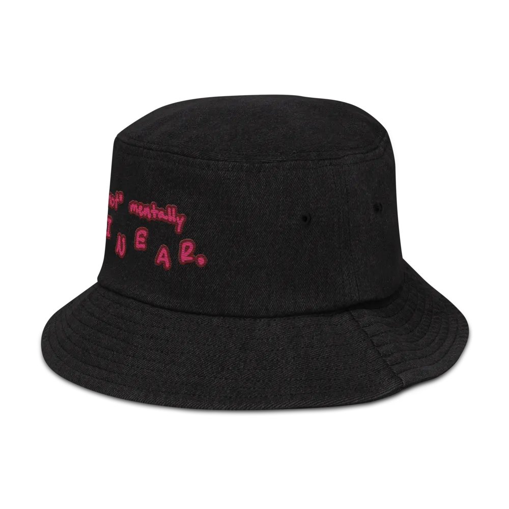 *not* mentally linear (rose) denim bucket hat product image (4)