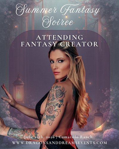 I am so excited to announce I’m an attending fantasy creator for the Summer Fantasy Soirée presented by @dragonsanddreamseven...