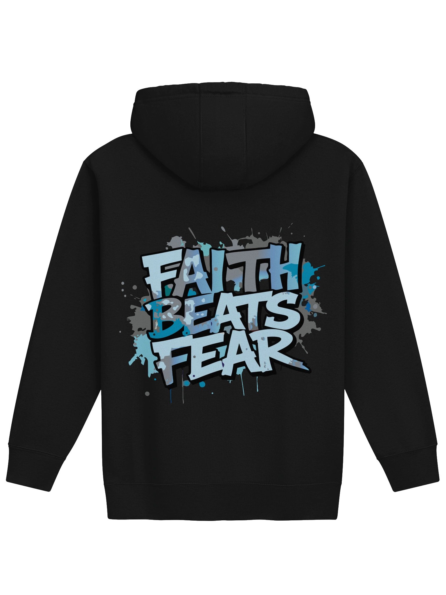 Faith Beats Fear Mens Premium Graffiti Hoodie product image (2)