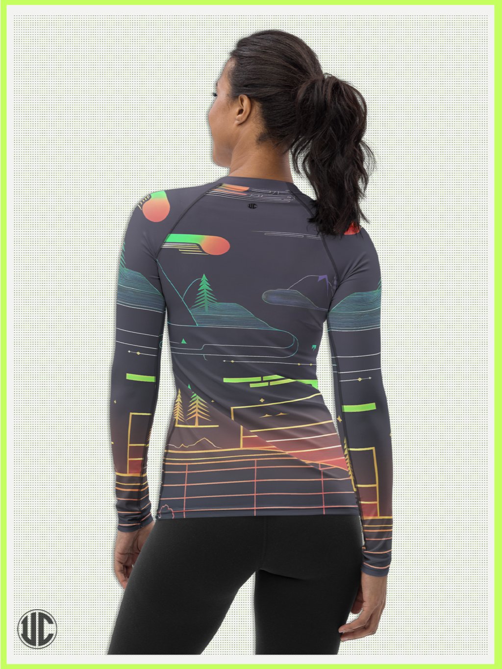 Neon Horizon – Women’s Rash Guard product image (3)
