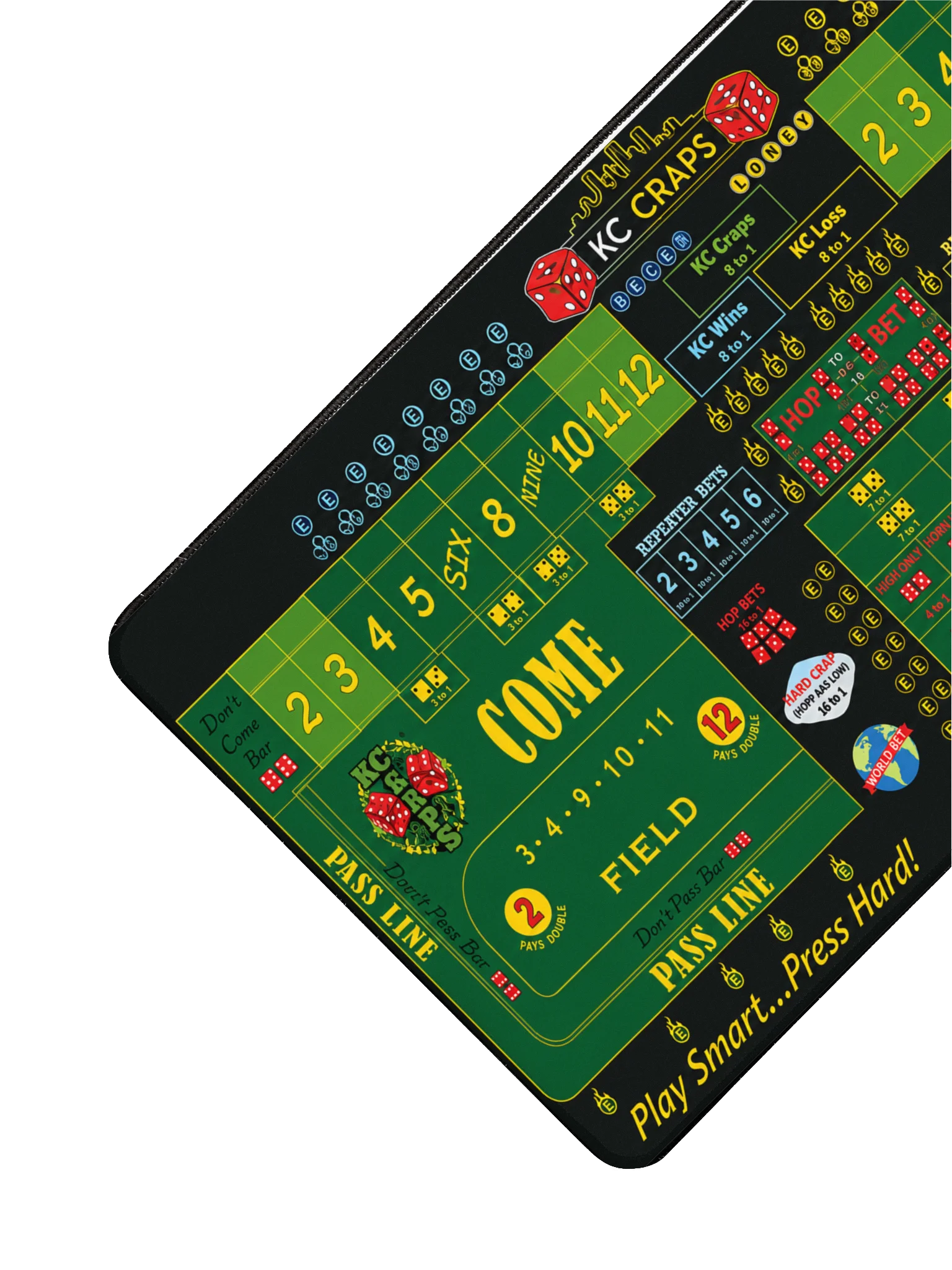 KC Craps Full Table Layout Desk Mat product image (3)