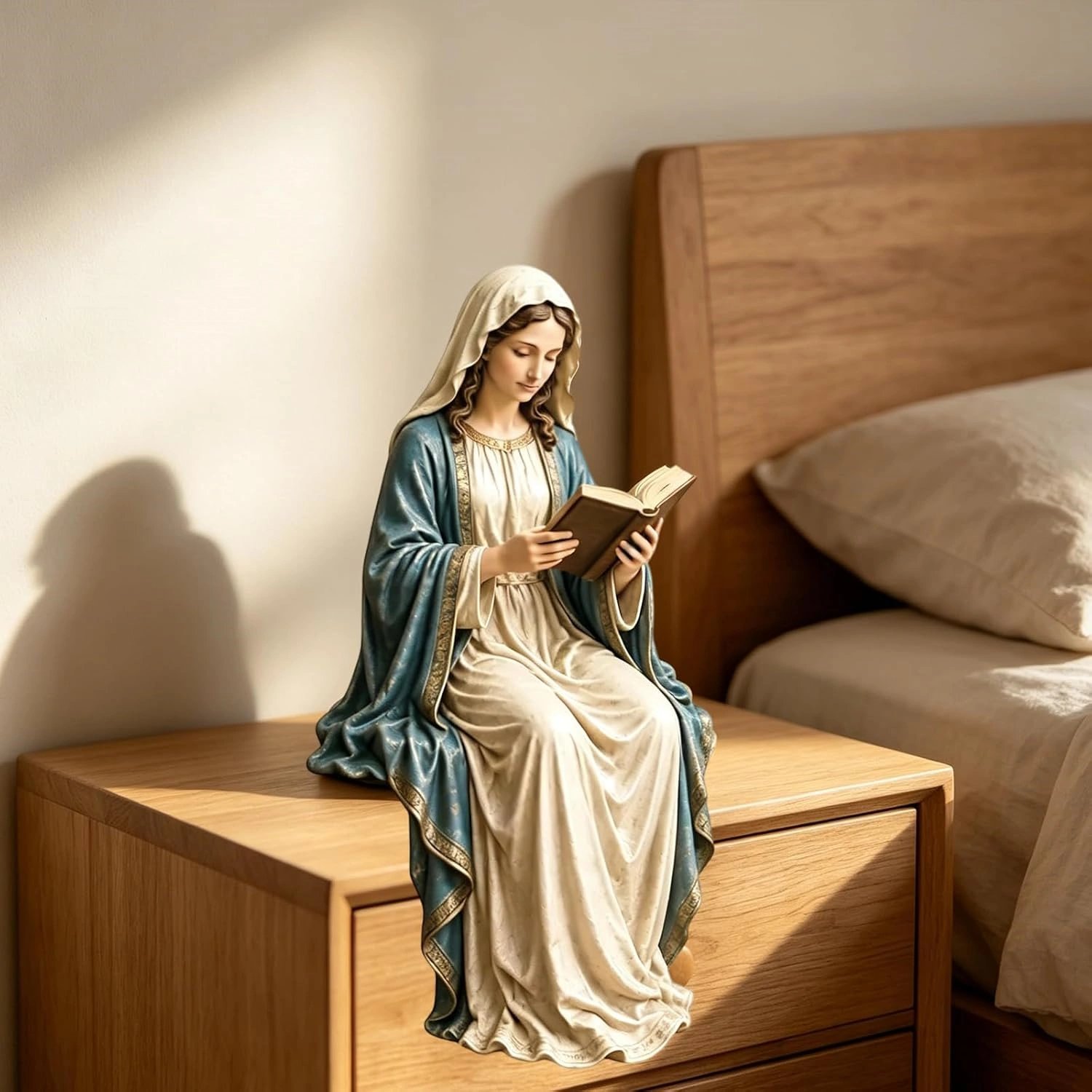 Virgin Mary Reading Bookshelf Figure product image (2)