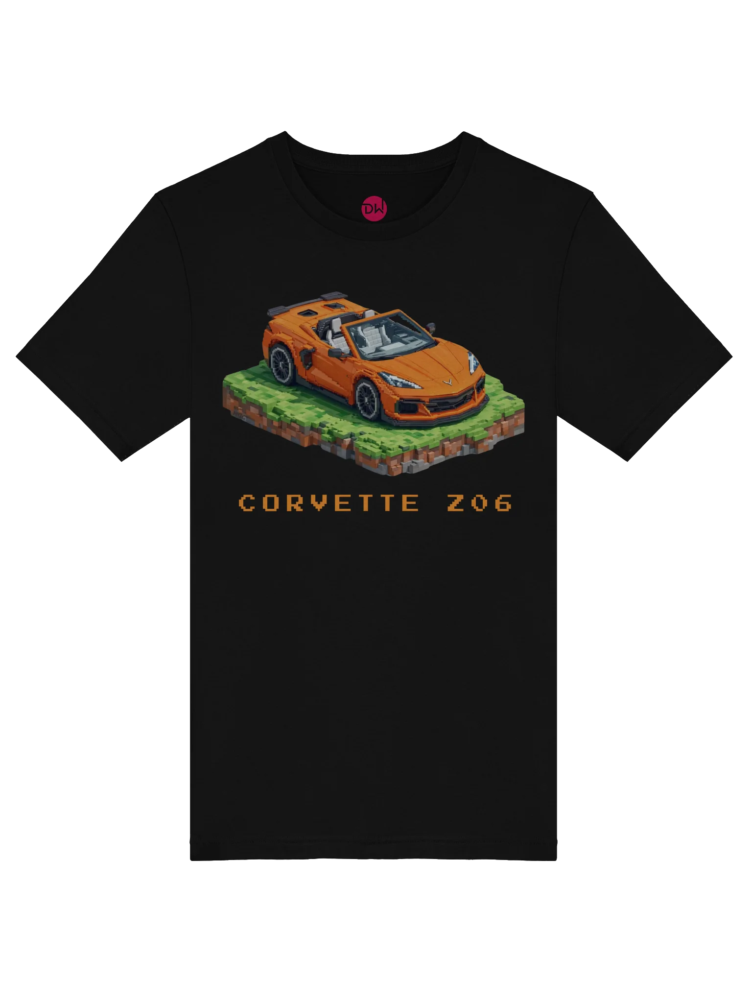 Orange Corvette Z06 Shirt (Pixel, Retro, Minecraft) product image (37)