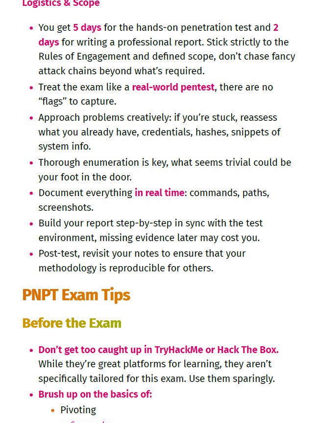 TCM Practical Network Penetration Tester (PNPT) Study Notes & Guide (Unofficial) + FREE CHEAT SHEET product image (2)