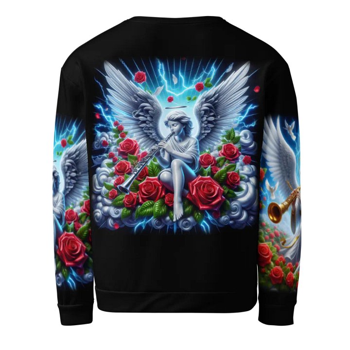 Angels making Music with a Clarinet - All-Over Unisex Sweatshirt #5 product image (2)