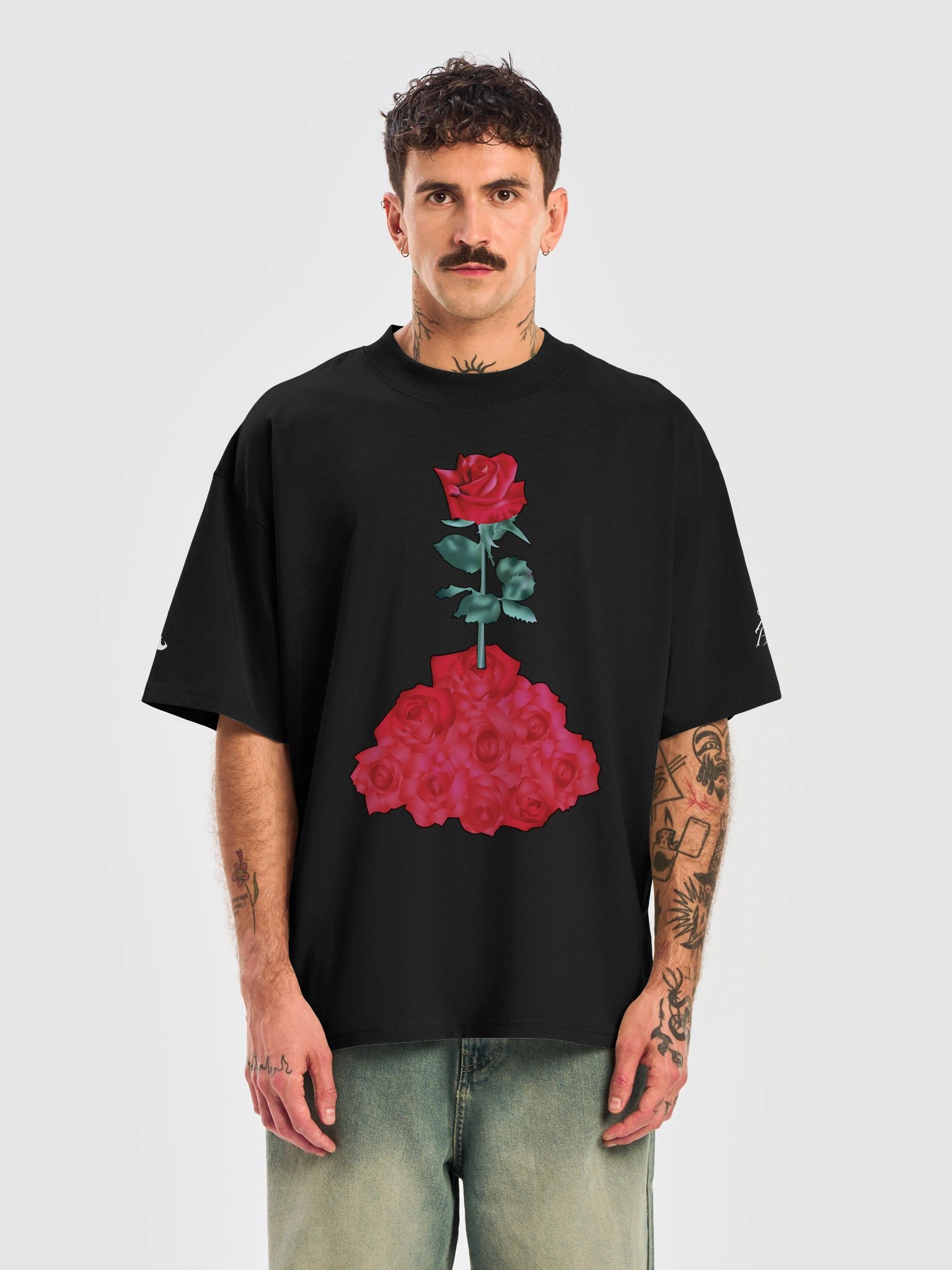 Roses In Bloom Xenon Braun Tee product image (5)