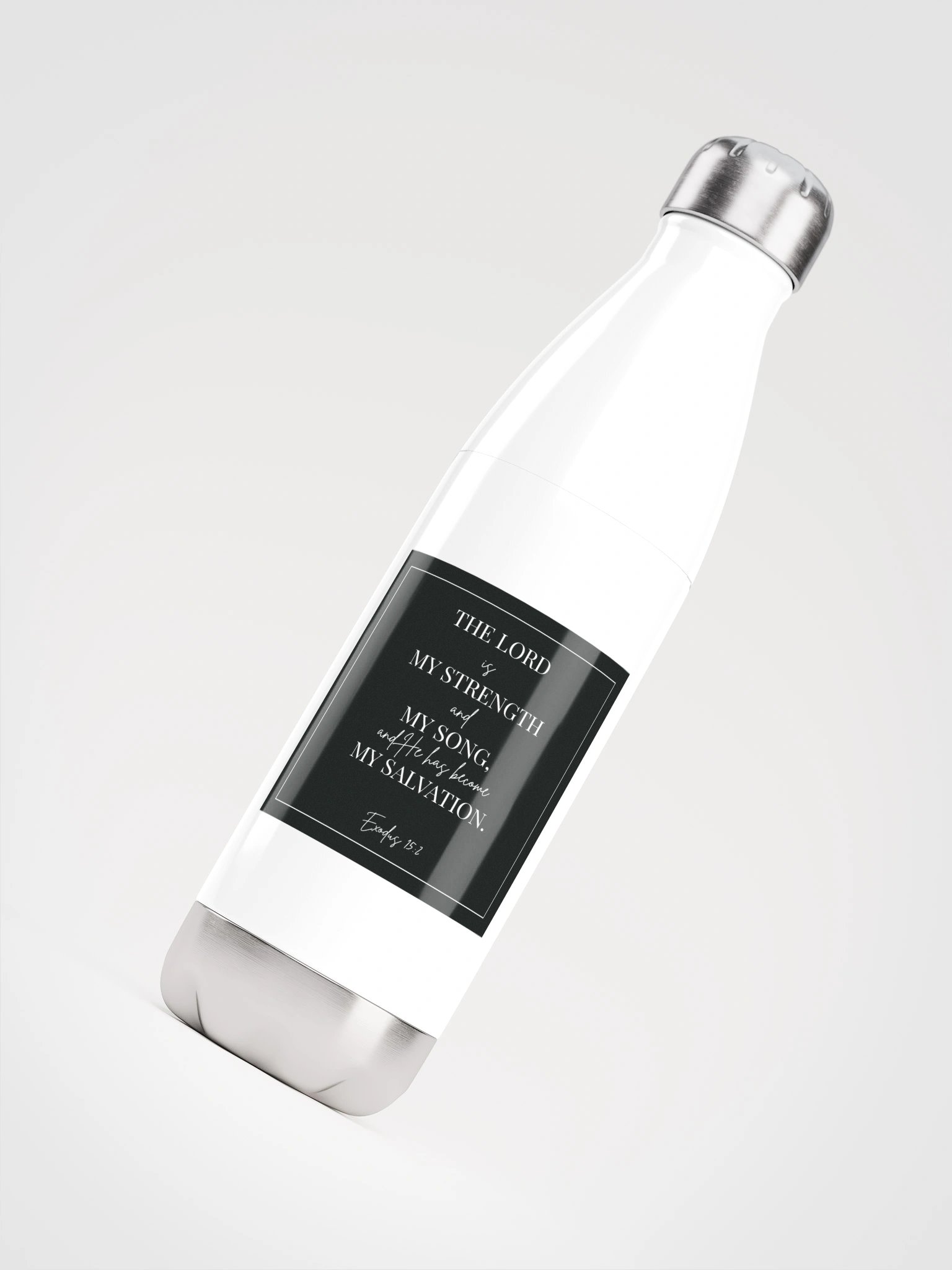 Exodus 15:2 Stainless Steel Water Bottle product image (4)