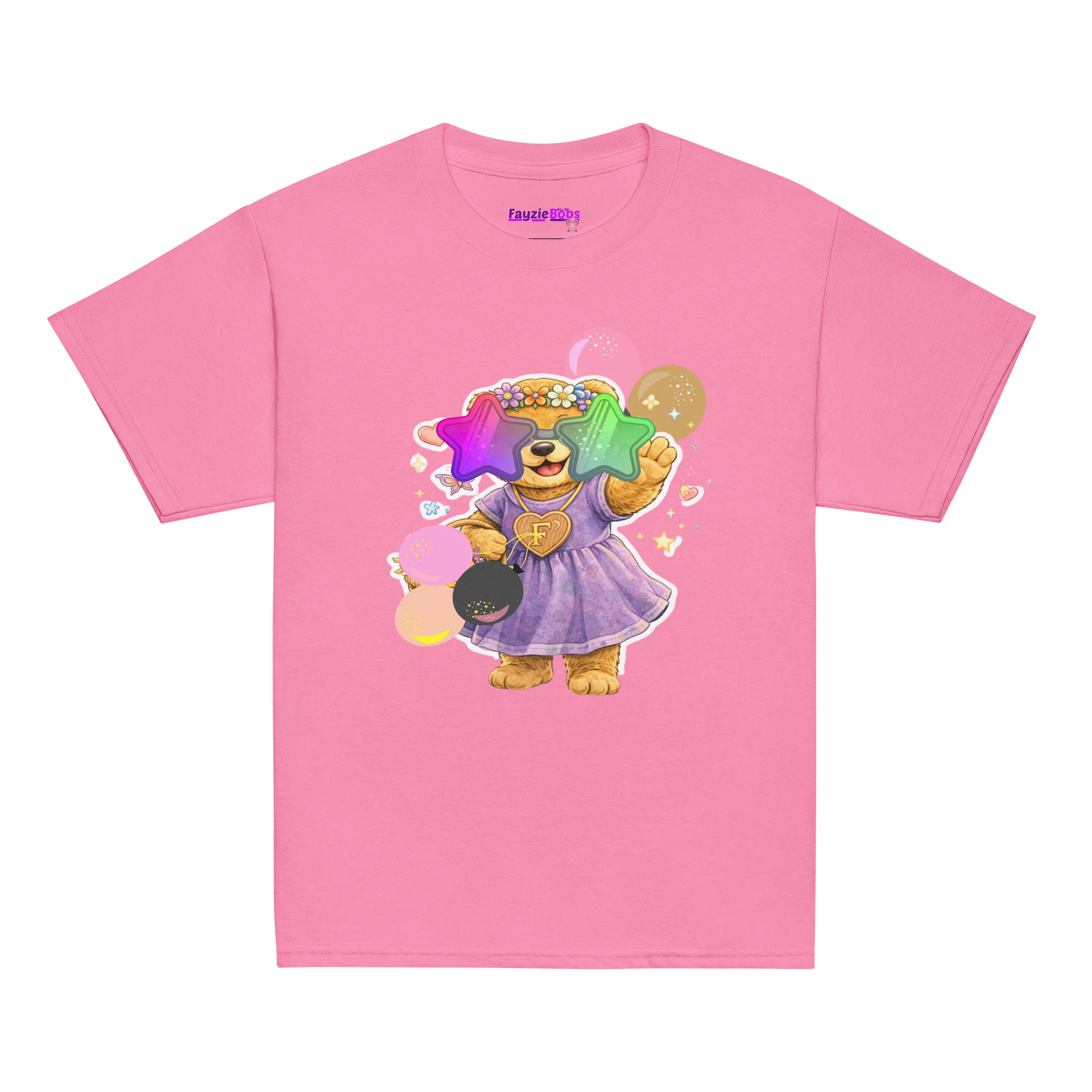 Bobzie Festive Bear Youth Tee | Holiday Adventure Edition by FayzieBobs product image (2)