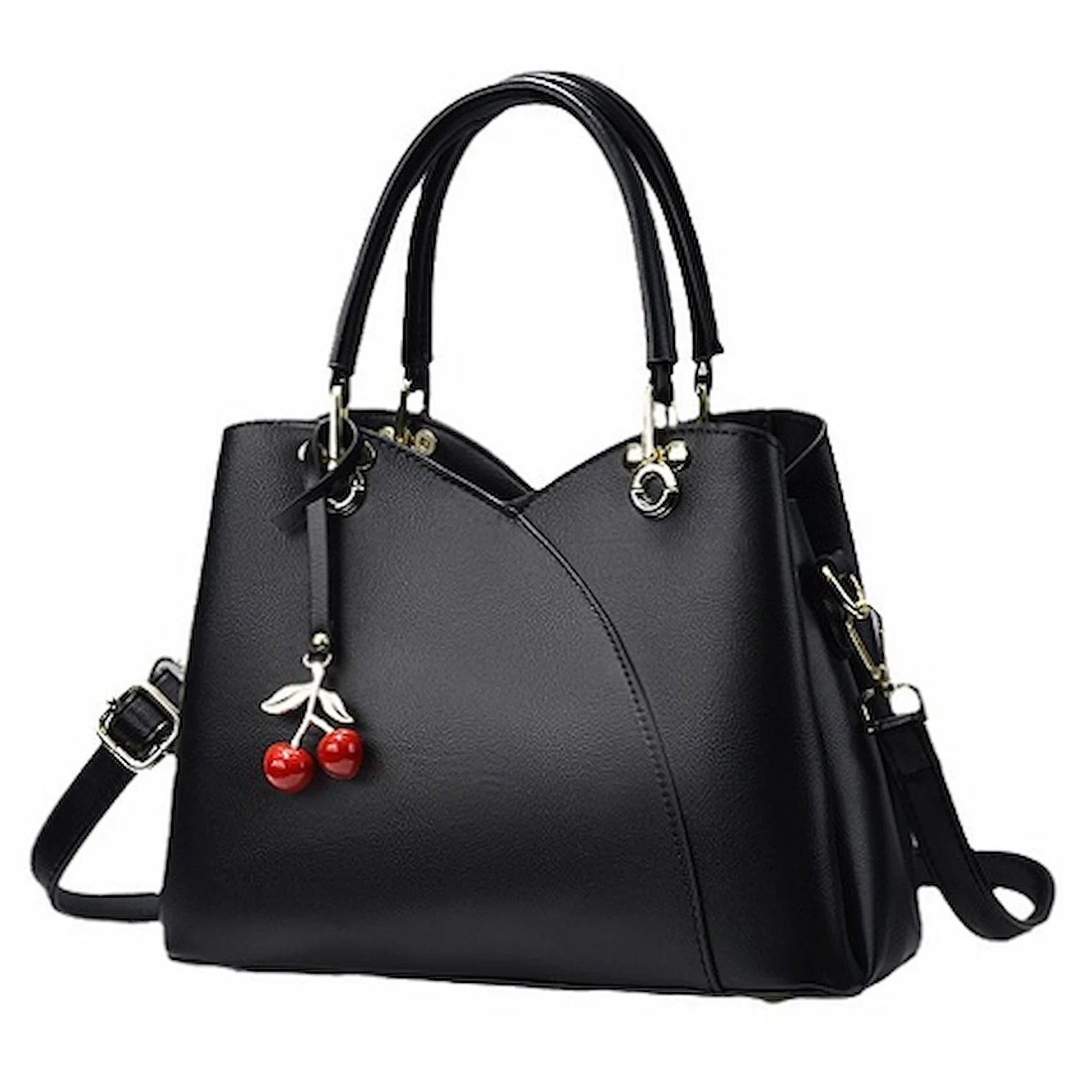 حقيبة يد نسائية أنيقة بتصميم الكرز الأحمر product image (2)
