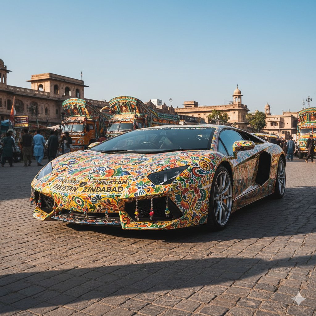 Pakistani Truck Art Aventador - Oversized Tee product image (5)