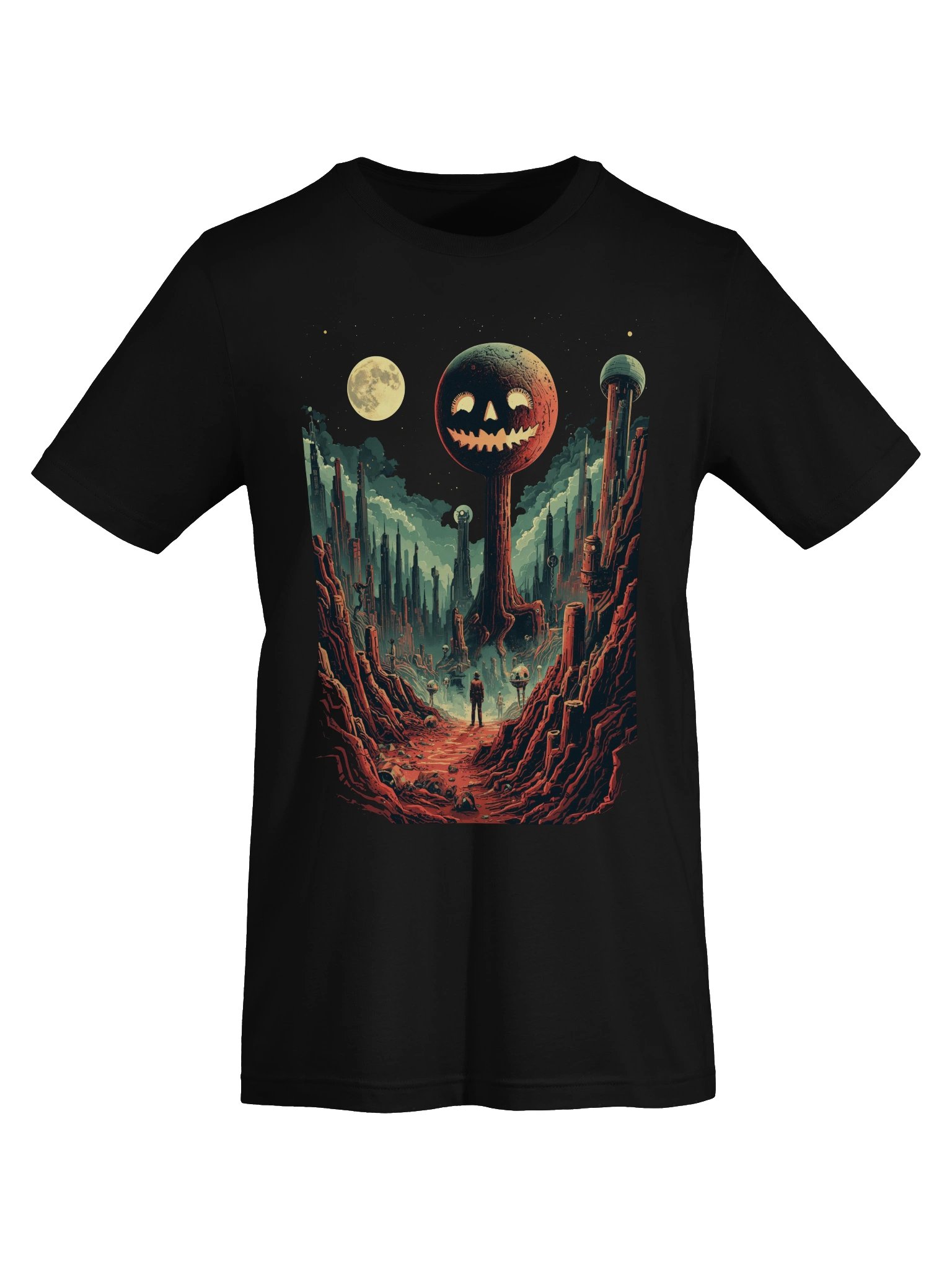 Pumpkin Moon Sci-Fi Lightweight T-Shirt product image (4)
