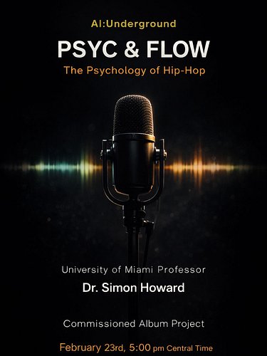 Diving into the mind behind the music. 🧠🎤
AI:Underground x Dr. Simon Howard — exploring the psychology of hip-hop.
Live Feb 2...