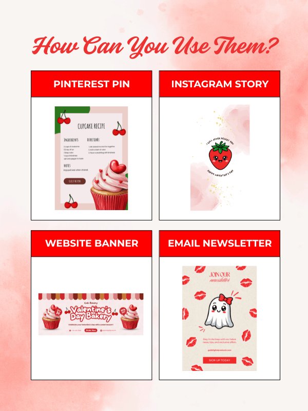 MRR/PLR Red Valentine's Day Clipart product image (7)