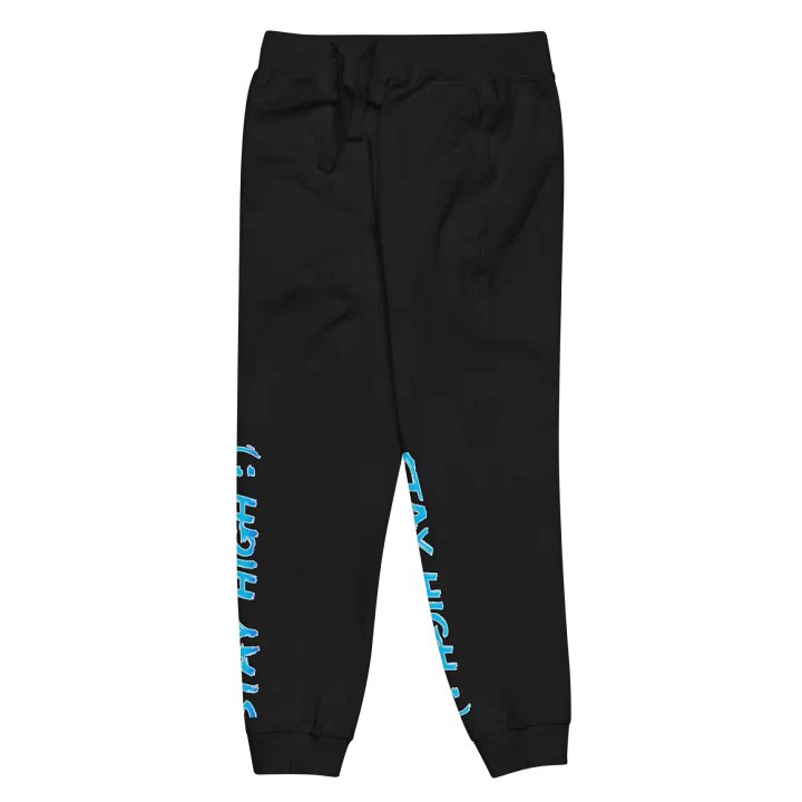 Cotton Heritage Stay High Unisex Fleece Sweatpants (Blue Gradient Text) product image (2)