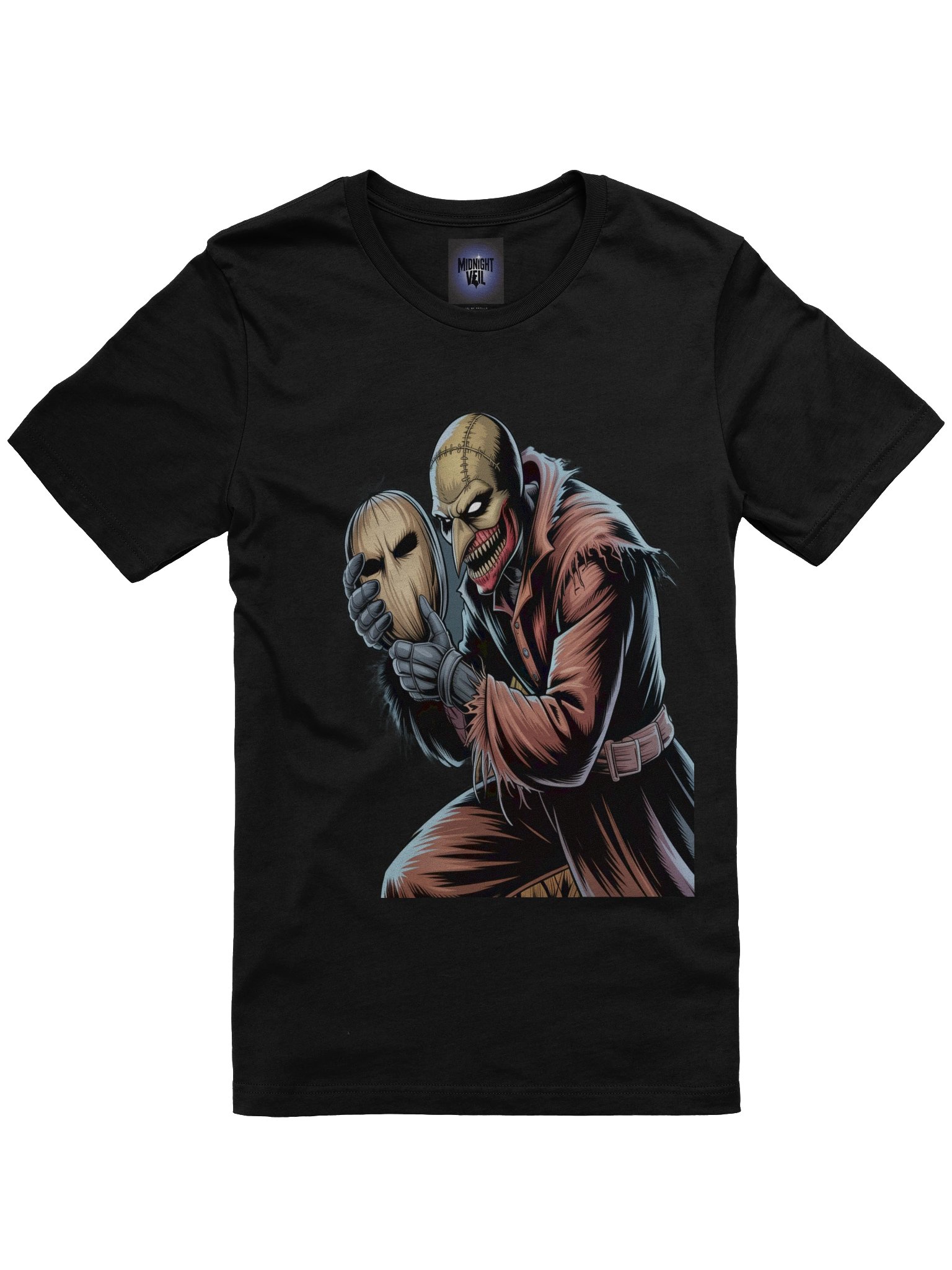 Burlap Bogeyman: Scarecrow's Masked Menace T-Shirt product image (3)