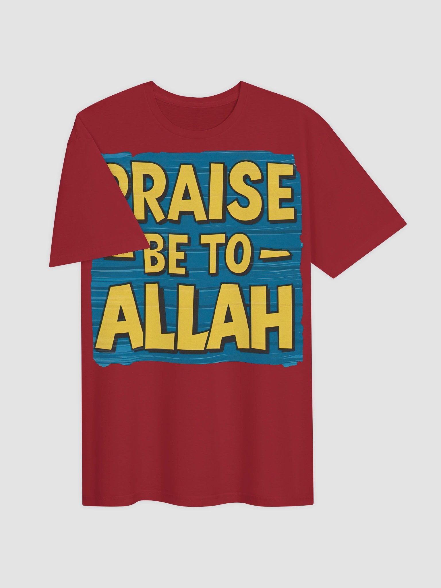 Praise Be To Allah Collector Shirt | Bold Cartoon Typography | Timeless Islamic Joy product image (3)