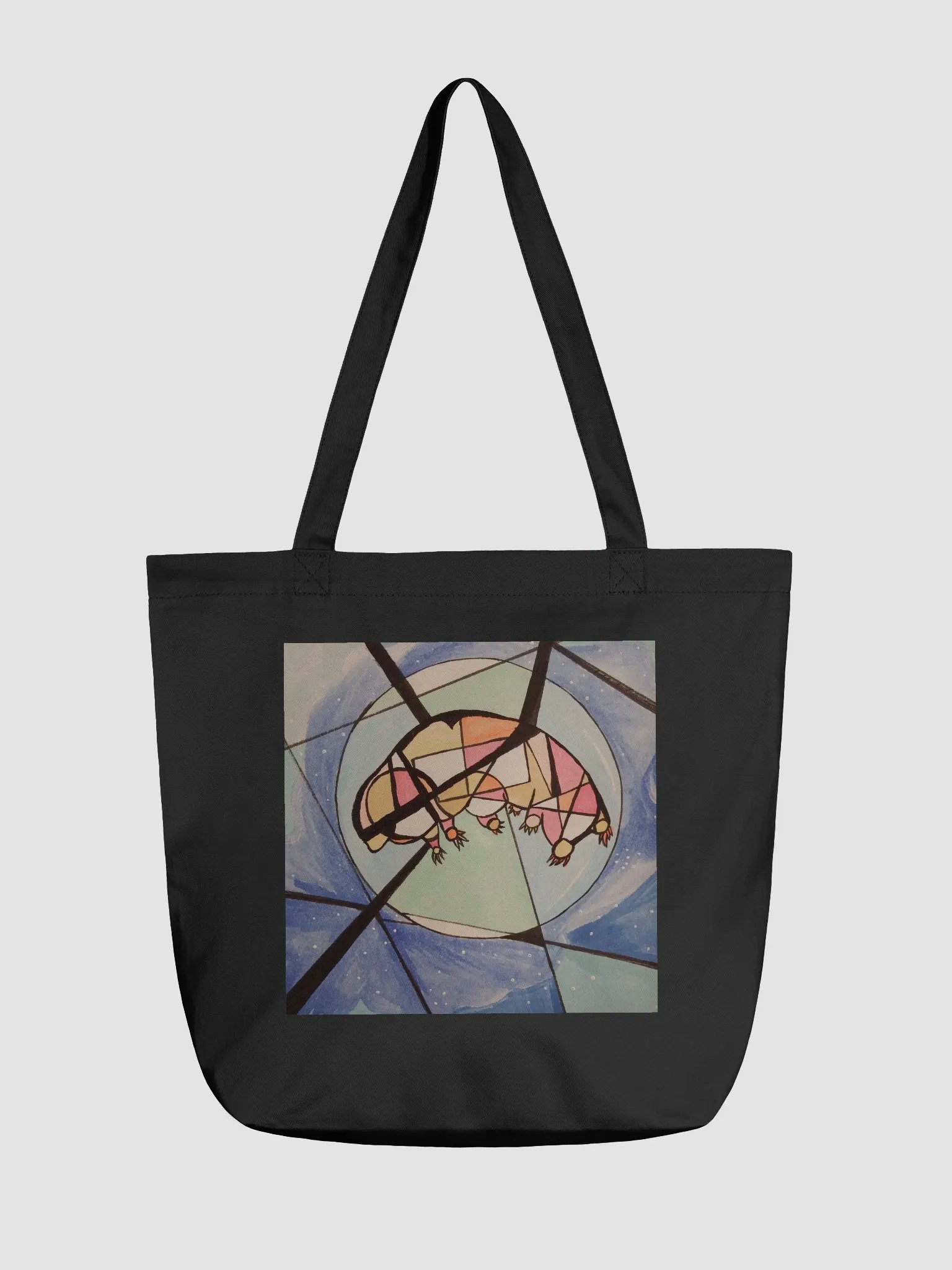 Cubism Painting: The Dream of a Tardigrade Econscious Eco-Friendly Tote Bag by Econscious product image (1)