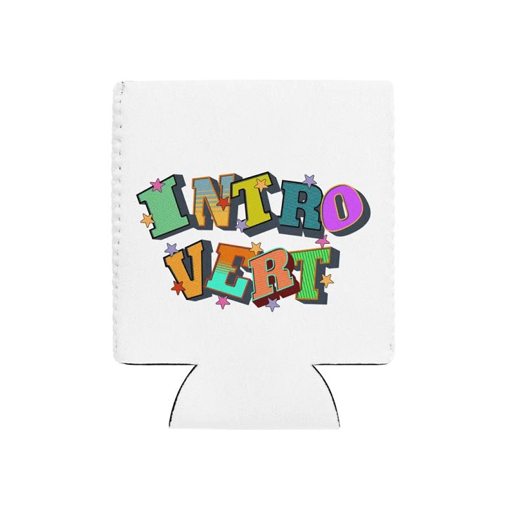 Introvert Block Letter Starry Coozie product image (1)