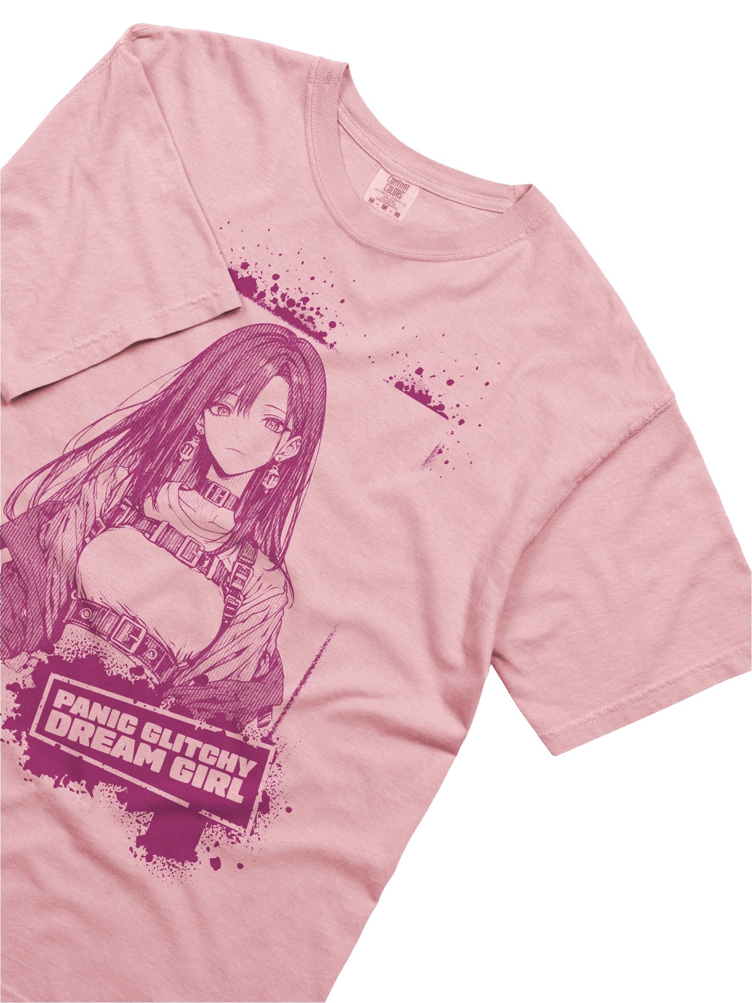Panic Glitchy Dream Girl Magenta Grunge product image (15)