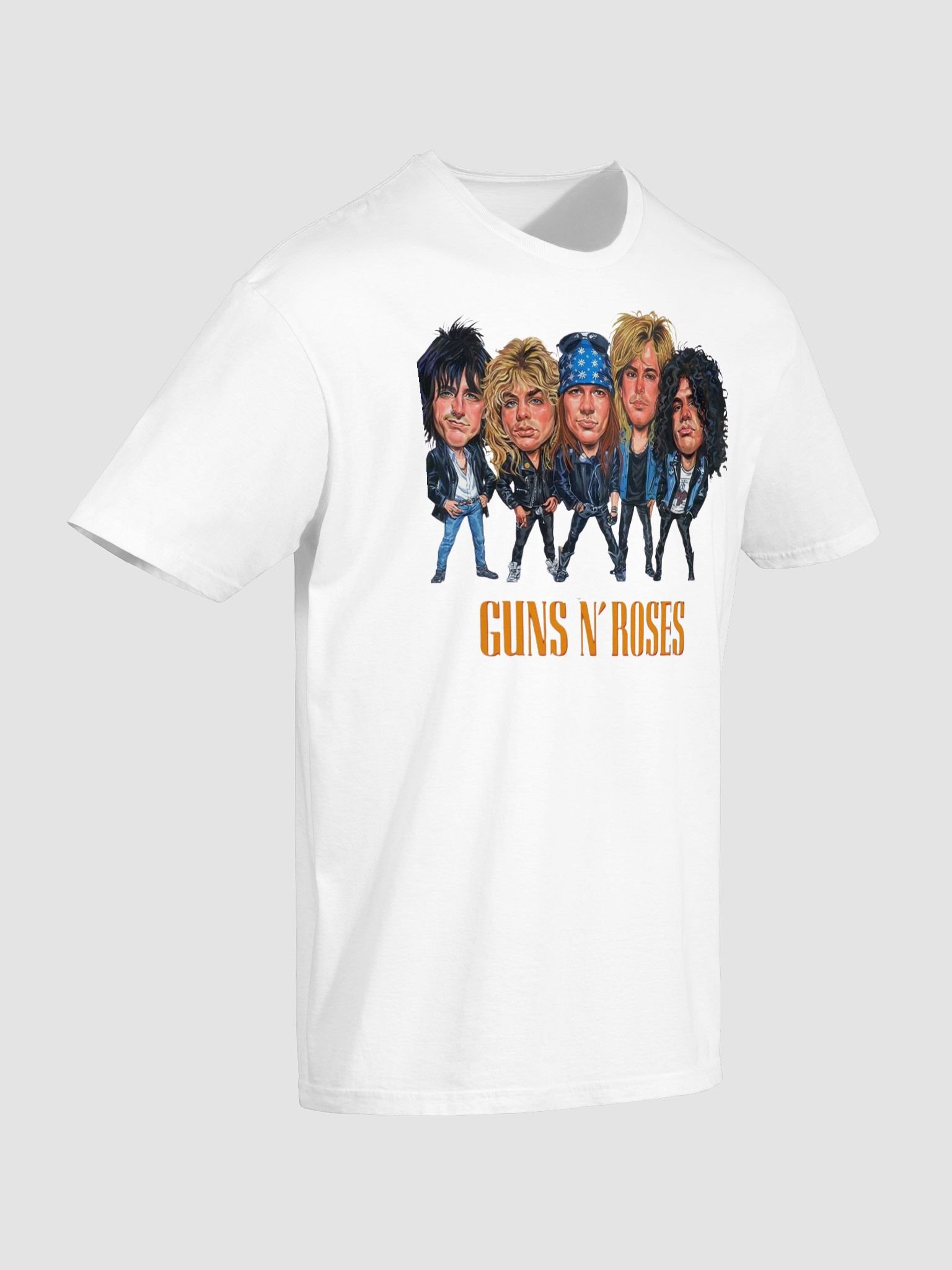 Guns N’ Roses Classic Lineup T-Shirt | Vintage Band Caricature Graphic | 80s Sunset Strip Rock Era product image (2)