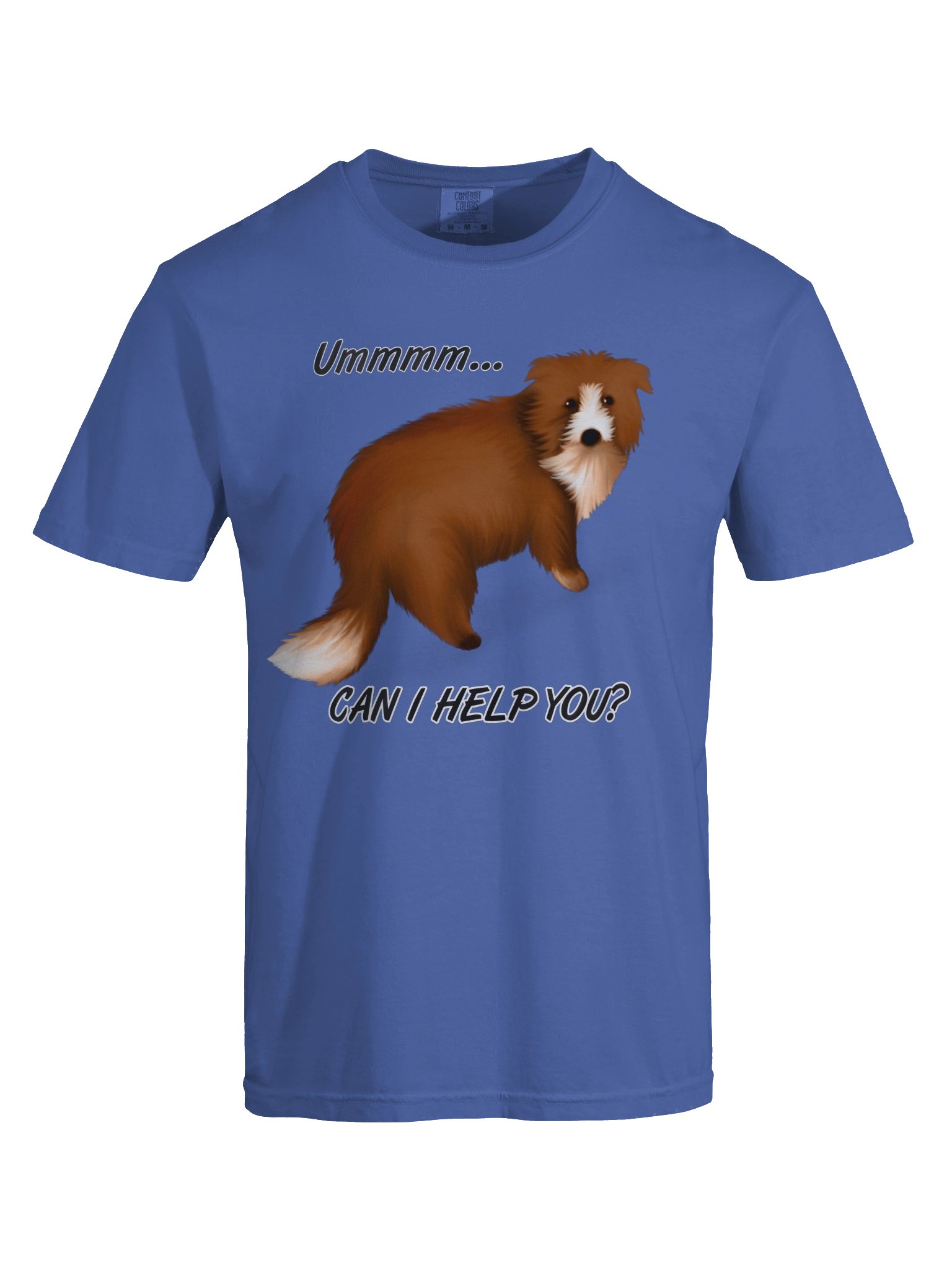 Dog "Ummm... Can I Help You?" T-Shirt. Men's Comfort Colors Garment-Dyed Heavyweight T-Shirt product image (4)