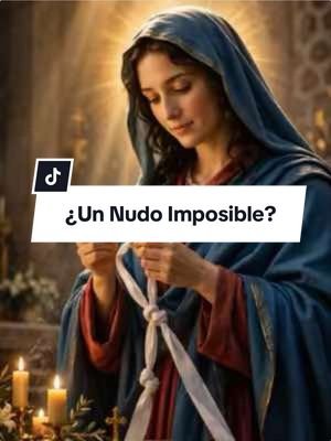 La Virgen de los nudos imposibles  ¿Tienes un nudo que nadie puede desatar?  En Augsburgo, Alemania, un cuadro de 1700 muestra a María desatando, nudo por nudo, una cinta blanca. San Ireneo lo dijo hace casi 1900 años: el nudo de la desobediencia de Eva fue desatado por la obediencia de María.   Virgen María Desatanudos, desata los nudos de mi vida. Te los entrego todos, con confianza. Amén.  Comenta Amén y envíaselo a quien lo necesite.  #oracion #virgendesatanudos #virgenmaria #nudos #catolicos