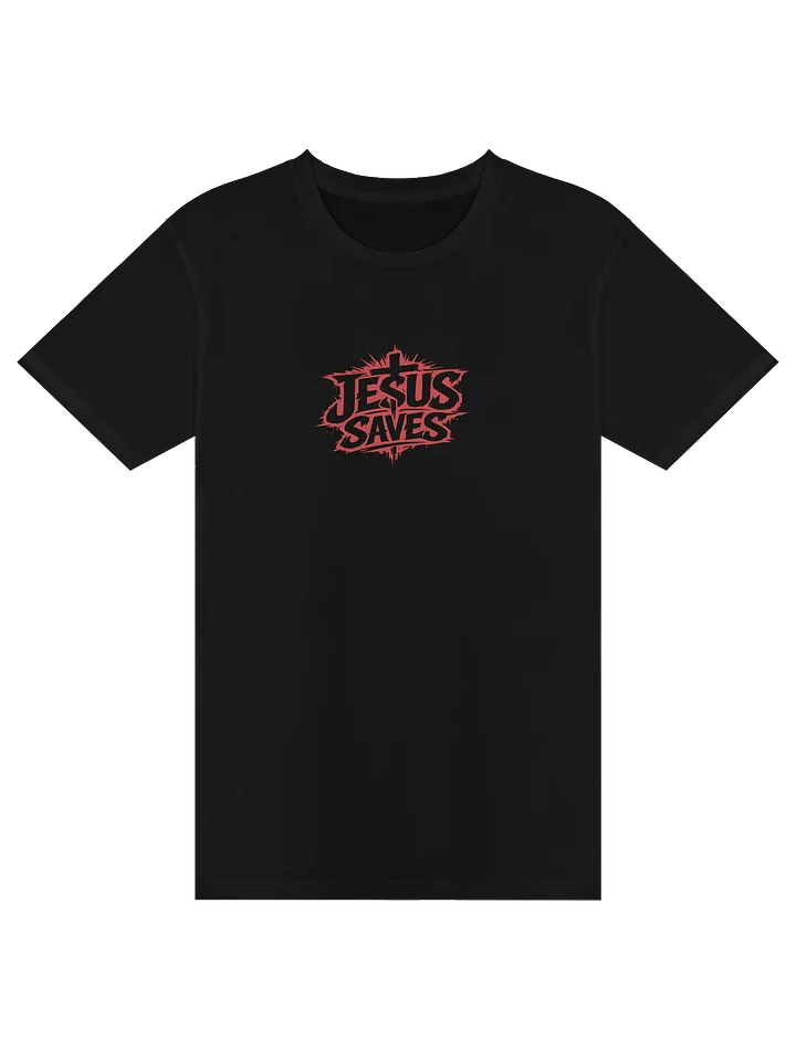 Jesus Saves T-shirt (red text) product image (2)