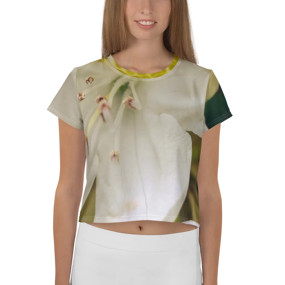 White Flower Women's Crop Tee product image (1)