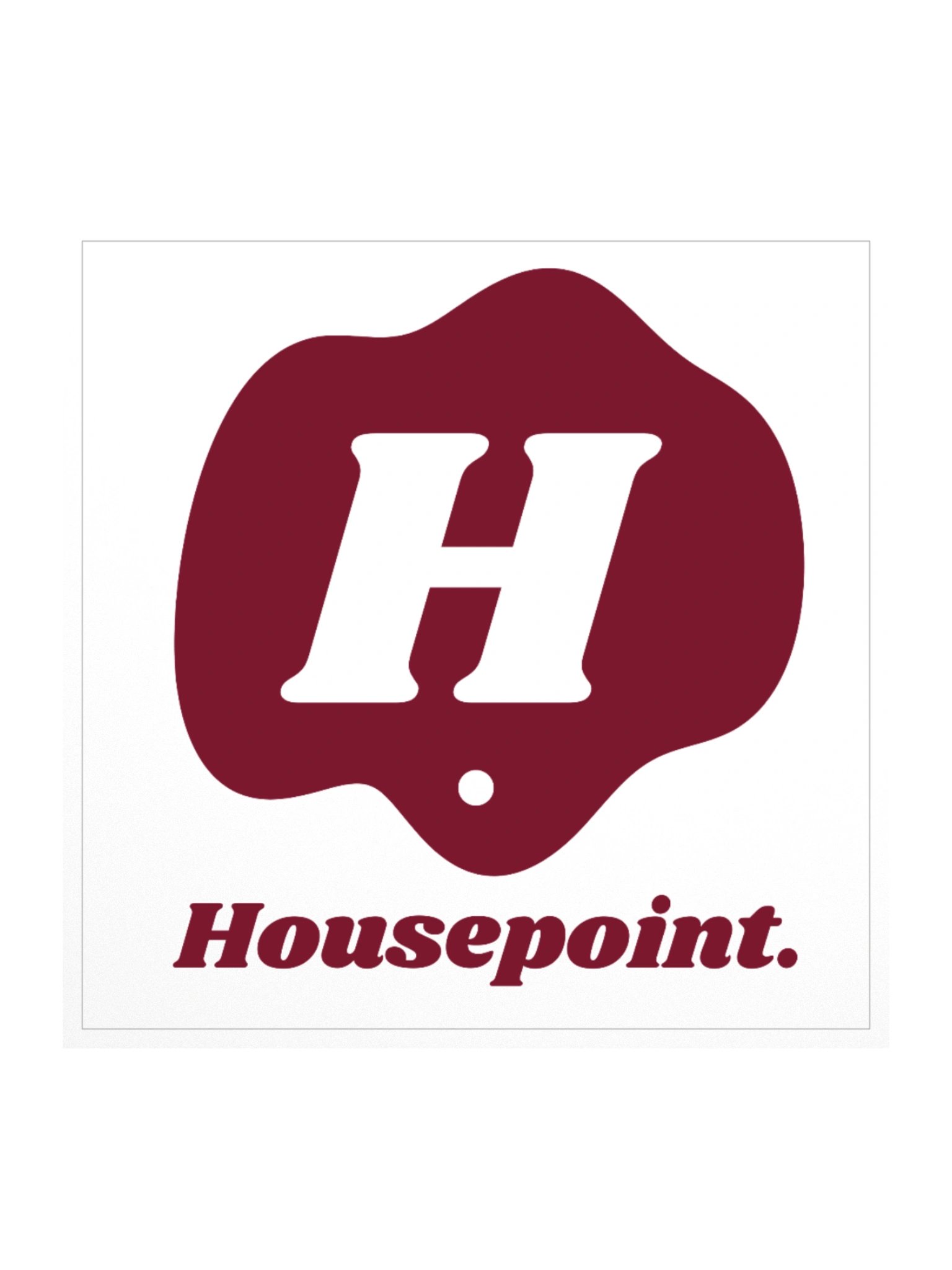 Housepoint Logo Sticker - Maroon product image (1)