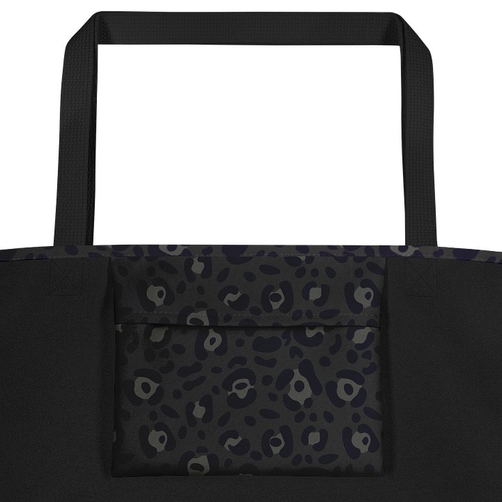 Modern Large Tote Bag with Bold Black Leopard Print product image (2)