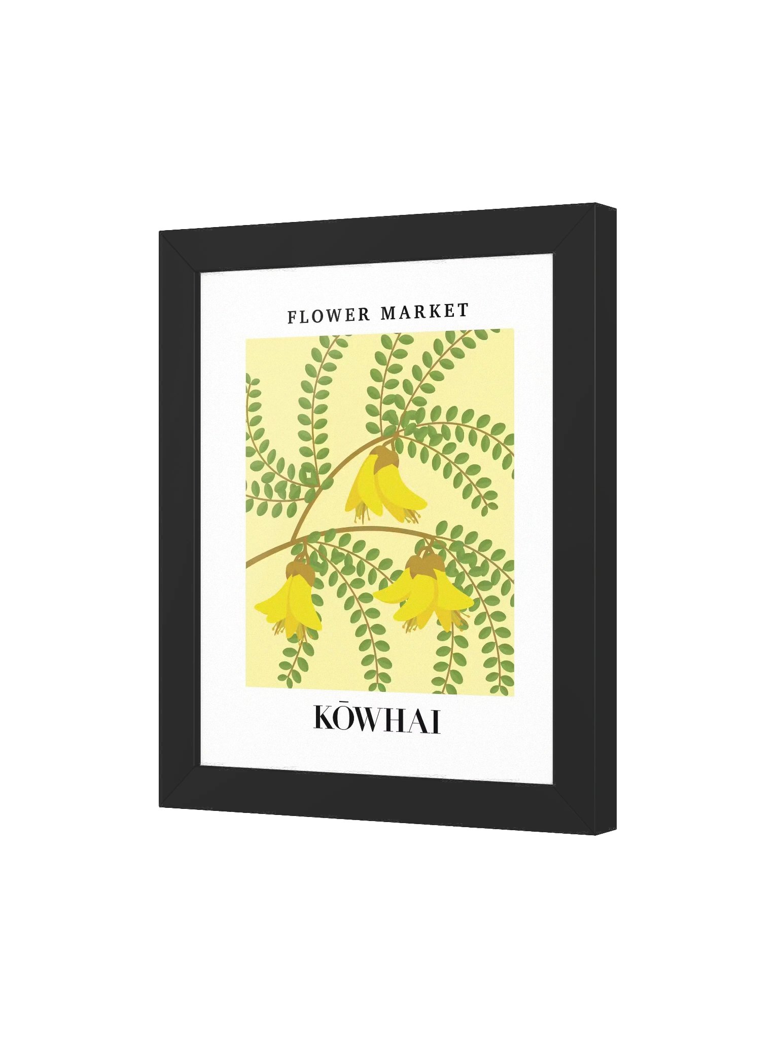 New Zealand Flower Market - Kowhai Flower - Framed Wall Art product image (30)